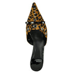 Gratis Leopard Heel Mule