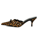 Gratis Leopard Heel Mule