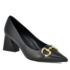 Happy-Hour Leather Tapered Toe Pump