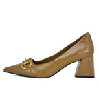 Happy-Hour Leather Tapered Toe Pump