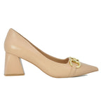 Happy-Hour Leather Tapered Toe Pump