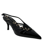 Lash-2 Patent Leather Buckle Slingback