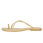 Pacifico Leather Toe Ring Flat Sandal