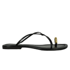 Pacifico Leather Toe Ring Flat Sandal