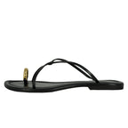 Pacifico Leather Toe Ring Flat Sandal