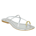 Pacifico Leather Toe Ring Flat Sandal