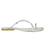 Pacifico Leather Toe Ring Flat Sandal