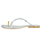 Pacifico Leather Toe Ring Flat Sandal