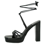 Presecco Platform Leg Wrap Sandal