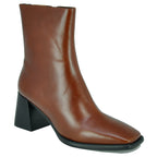 Sherpal Leather Block Heel Bootie