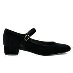 Top-Tier Velvet Maryjane Block Heel