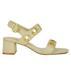 Milan Raffia Ornament Heel Sandal