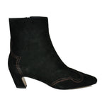 Aspen Suede Embroidered Heel Bootie