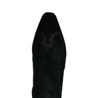 Aspen Suede Embroidered Heel Bootie