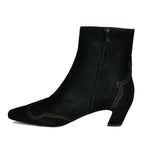 Aspen Suede Embroidered Heel Bootie