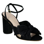 Camelia Fabric Knot Heel Sandal