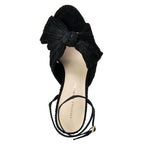 Camelia Fabric Knot Heel Sandal