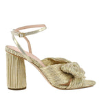 Camelia Fabric Knot Heel Sandal