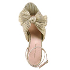 Camelia Fabric Knot Heel Sandal