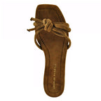 Hadley-KS Suede Bow Flat Sandal