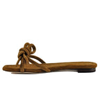 Hadley-KS Suede Bow Flat Sandal