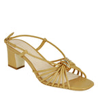 Minna Leather Block Heel Sandal