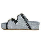 Theo-CWR Raffia Platform Sandal