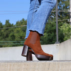 Mara Suede Platform Heel Boot