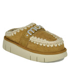 Bounce Clog Suede Shearling Platform Clog