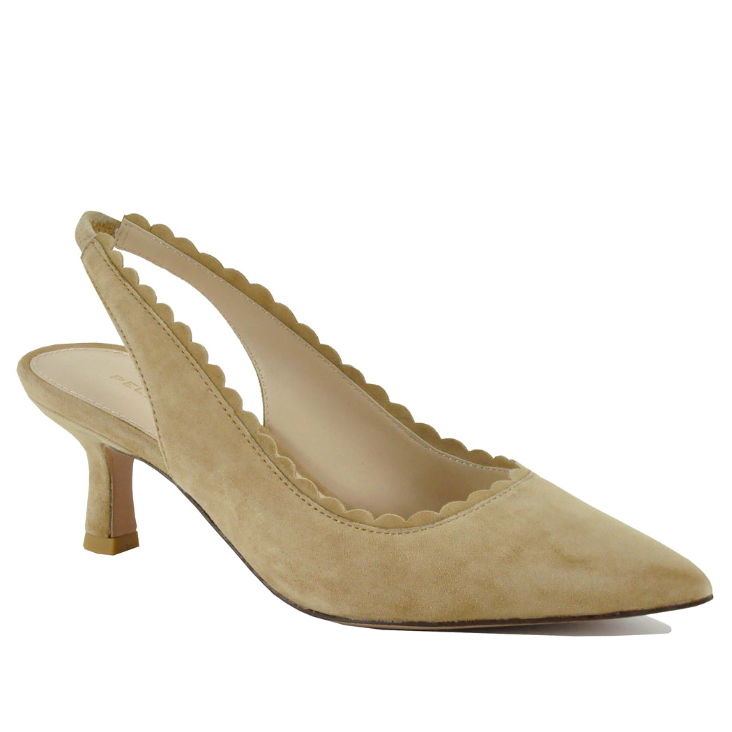 Kelsa Suede Scallop Slingback