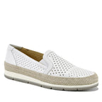 Qabic Perforated Leather Closed Flat