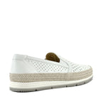 Qabic Perforated Leather Closed Flat