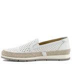 Qabic Perforated Leather Closed Flat