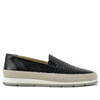 Qabic Perforated Leather Closed Flat