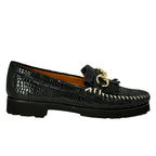 Broadwick Croco Patent Fringe Loafer