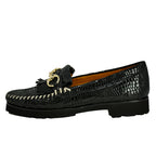 Broadwick Croco Patent Fringe Loafer