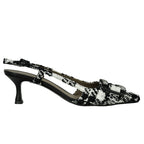 Atena Fabric Ornamental Buckle Slingback