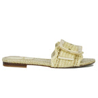 Bambi Raffia Buckle Flat