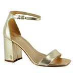 Daniella Leather Block Heel Sandal