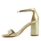 Daniella Leather Block Heel Sandal