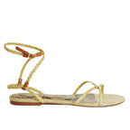 Ellina Braided Raffia Flat Sandal