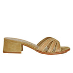 Farrin Suede Raffia Heel Slide
