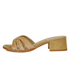 Farrin Suede Raffia Heel Slide