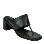 Martha-Block Leather Block Heel Thong