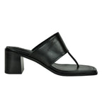 Martha-Block Leather Block Heel Thong
