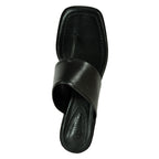 Martha-Block Leather Block Heel Thong