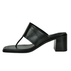 Martha-Block Leather Block Heel Thong