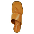 Martha-Block Leather Block Heel Thong