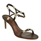 Nara-Mid Leather Heel Sandal