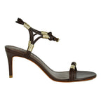 Nara-Mid Leather Heel Sandal